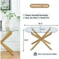 thumbnail image 2 of Gold Glass Oval Console Table, Modern Style Entryway Hallway Narrow Sofa Table, Entrance for Entryway, Living Room, Foyer, Hallway, Office， 45" Lx18 Wx30 H Gold, 2 of 7
