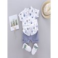 thumbnail image 2 of Summer Baby Boys Casual Short Sleeve Floral Print T-shirt Tops+Shorts Costume Set, 2 of 2