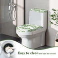 thumbnail image 4 of COEQINE Green Hibiscus Flower Toilet Lid Cover and Toilet Tank Cover, Machine Washable Easy Installation Breathable Toilet Cover 2 Piece Set for Home Bathroom Decor, 4 of 7