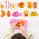 thumbnail image 4 of Juego De Microondas Juego De 31 Piezas De Cocina Rosa Malubero Set de Juguetes de Comida, 4 of 4