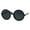 Black, variant on Womens Wizard Round Circle Lens Plastic Mod Fashion Sunglasses White Green