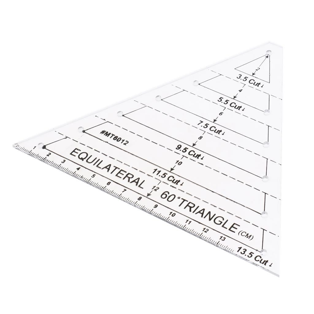 60 Degree Equilateral Triangle Quilting Ruler for Quilting Paper Arts Craft