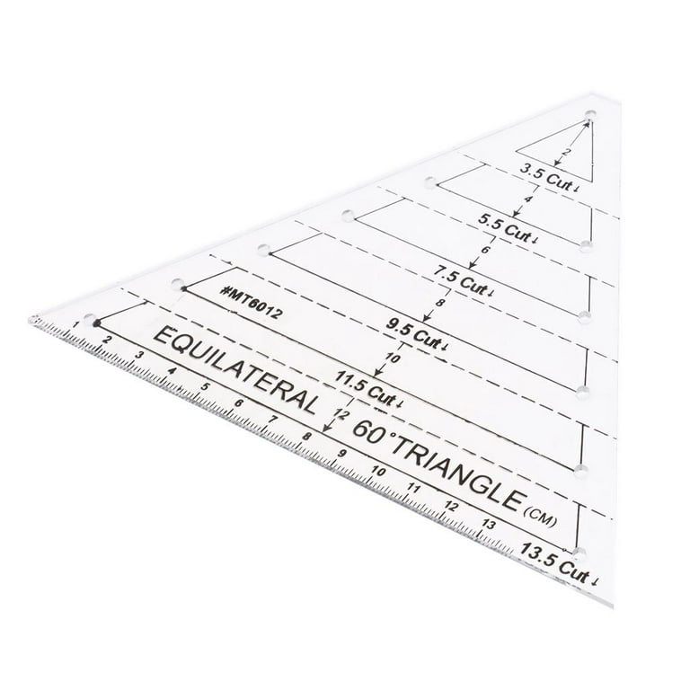60 Degree Equilateral Triangle Quilting Ruler for Quilting Paper Arts Craft, Size: As described