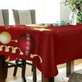 thumbnail image 3 of SKYSONIC Christmas Balls Tablecloth Waterproof Washable Polyester Square Table Cover Durable Tablecloth for Kitchen Dining Table Party Decor (54 X 54 Inch), 3 of 7