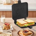 thumbnail image 4 of Panini Press Sandwich Machine Aluminum Alloy Double Sided Heating Nonstick Grilled Sandwich Breakfast Maker with Handle, 4 of 5