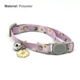 thumbnail image 7 of Walbest Dog Cat Collar, Breakaway Adjustable Floral Pattern Polyester Collars with Bell for Pet Cats Dogs Puppy Kitten, 7 of 7