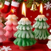 2PCS 3D Christmas Tree Silicone Candle Molds for Candle Making, Xmas Pine Tree Silicone Soap Molds DIY Cake Decorating Candle Making Supplies Christmas Home Decoration