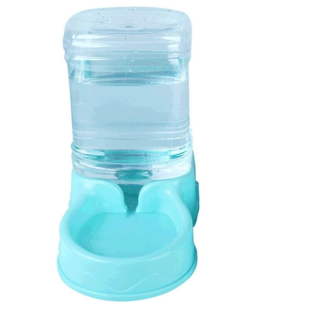 Alimentador automático para mascotas de 3,8 L, dispensador de comida para perros y gatos grandes, fuente de agua, tazón de bebida,blue-Waterer