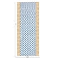 thumbnail image 3 of Casavani Geometric Cotton Kilim Bathroom Rugs, Blue 9x12 feet, 3 of 6