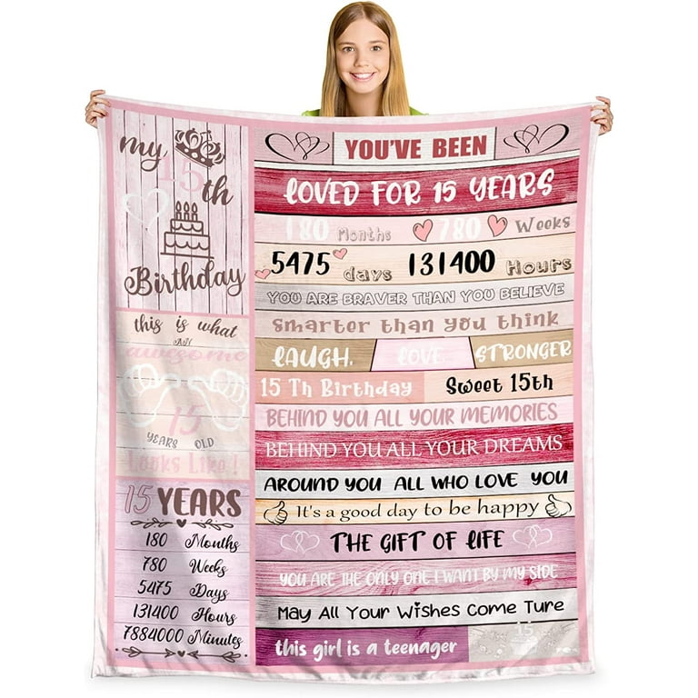 18 Year Old Girl Birthday Gifts, 18th Birthday Decorations Blanket for  Girls, Birthday Gift Ideas for Daughter Granddaughter Son Grandson, Soft  Cozy Flannel Throw Blanket for Bed Sofa Christmas 