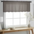 thumbnail image 2 of Vintage Brown, Valance Curtains for Kitchen/Living Room/Bathroom/Bedroom Window, Rod Pocket Small Topper Half Short Window Curtains Voile Sheer Scarf, Ombre Abstract Minimalist Geometric 42"x18", 2 of 8
