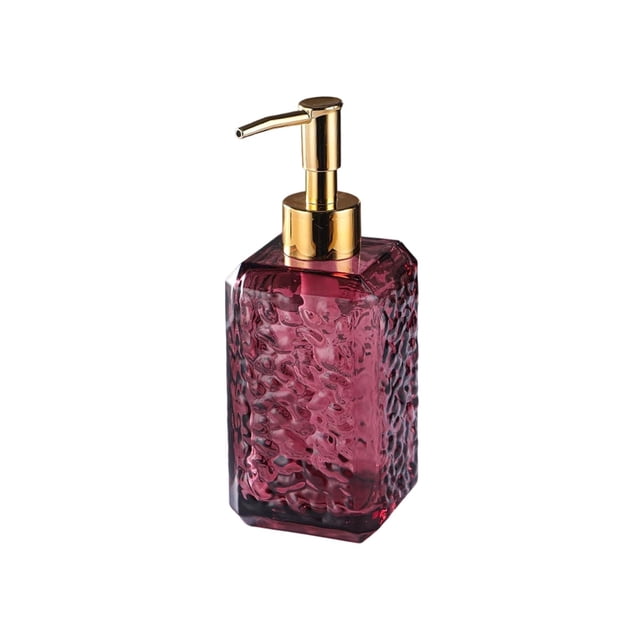 Botella dispensadora de jabón de vidrio recargable de 320 ml con bomba para jabón en H para baño, cocina, lavabo, dispensador de gel de ducha, champú y loción, decoración de encimera, a prueba de