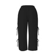 thumbnail image 7 of ThriftyPlait Womens Plus Size Baggy Pants Cotton Ruched Casual Flowy Pants Loose Fit High Rise Pants Drawstring Wide Leg Elastic Waist Trousers, 7 of 7