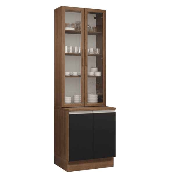 Kit Gabinete Bajo Con Armario De Vidrio Madesa Glamy 70cm MN