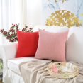 thumbnail image 3 of Pack of 2, Corduroy Soft Decorative Square Throw Pillow Cover Cushion Covers Pillowcase, Home Decor Decorations for Sofa Couch Bed Chair 18x18 Inch/45x45 cm, 3 of 4