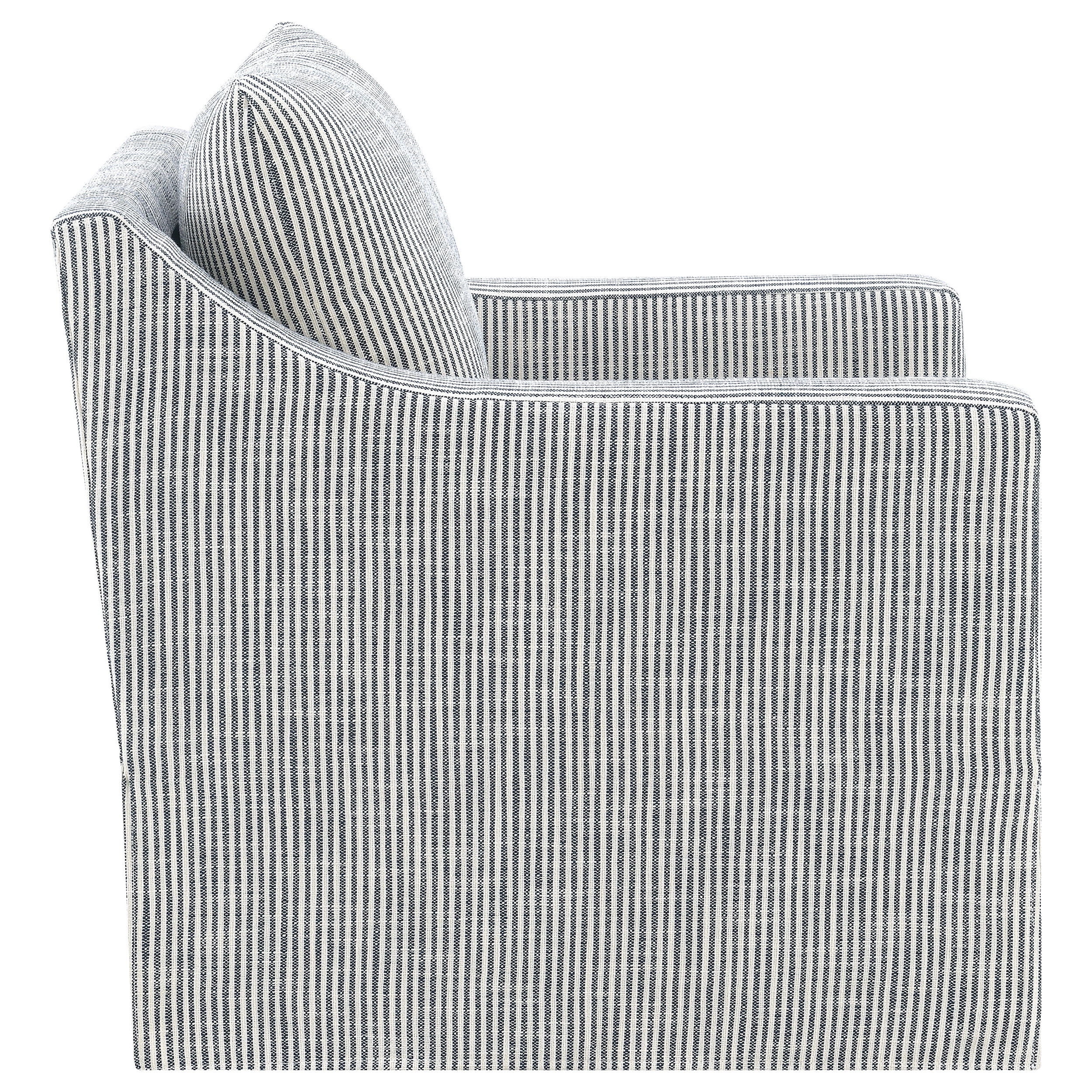 Winter Fabric Upholstered Sloped Arm Accent Swivel Chair Gray