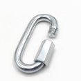 thumbnail image 2 of Heavy Duty Locking Carabiner Clip, Carabiner D Shape Buckle Pack, M8 Stainless Steel Threaded Quick Link, Quick Link Chain Carabiner For Home, Riilq, 2 of 4