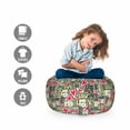 thumbnail image 2 of Love Storage Toy Bag Chair, Retro Colors Graffiti Style Texts Design Hearts Grunge Display Street Art Inspired, Stuffed Animal Organizer Washable Bag, Large Size, Multicolor, by Ambesonne, 2 of 3