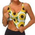 thumbnail image 4 of Naloa Sunflowers Sports Bras for Women, High Support Bra with Removable Pads, Comfortable - Small, 4 of 9