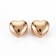 thumbnail image 1 of Brass Beads Nickel Free Heart Real 18K Gold Plated 10x11x8mm Hole: 5x2mm, 1 of 2