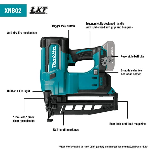 Makita battery finish sale nailer