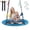 Blue, variant on Gianna 40" Flying Saucer Swing for Kids, 33"-63" Adjustable Height Tree Swing with 4 Detachable Velcro Flags, Outdoor Swing Sets for Backyard, Multicolor