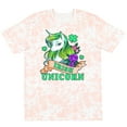 thumbnail image 3 of Inktastic St Patricks Day Irish Unicorn Illustration with Shamrocks T-Shirt, 3 of 5