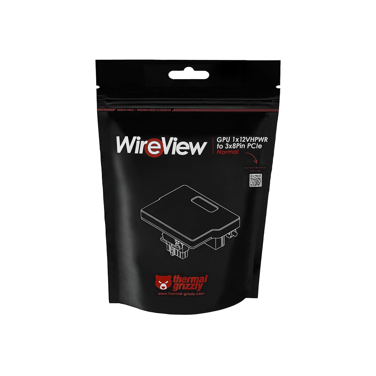 Thermal Grizzly TG-WV-P38H1N WireView GPU 1x12VHPWR to 3x8Pin PCIe Normal
