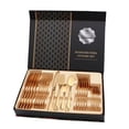 thumbnail image 1 of Flatware Flatware Set Stainless Steel Glossy 24 Pieces Steak Knife Fork Spoon Set for Restaurant, 1 of 5