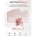 thumbnail image 4 of Detachable Backlit Keyboard Case for iPad 10th/11th Gen A16, Trackpad & Pencil Holder,Pink, 4 of 5