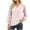 Pink, variant on Women's V Neck Shirts Dressy Casual Waffle Knit Tunic Tops Long Sleeve Blouse T Shirt Lace Hollow Out Blouses