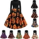 thumbnail image 2 of Accesorios de disfraz de Halloween para mujer, vestido de princesa de manga larga, elegante vestido de calabaza, vestido de fiesta Vintage para Festival, 2 of 4