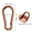 thumbnail image 2 of Unique Bargains 4mm Spring Snap Hook Clips Chain Quick Links Connector Ring Lock 44 Lbs Red Bronze 6 Pack, 2 of 6