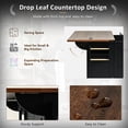 thumbnail image 6 of 54.5" Kitchen Island with Power Outlet, Kitchen Storage Island with Internal Storage Rack, Drop Leaf, Spice Rack, Rolling Kitchen Cart on Wheels for Home Kitchen Dining Room, 6 of 10