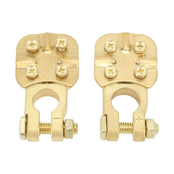 Oubit Brass Battery Terminal Connector,2Pcs Brass Battery Terminal Top Post Battery Terminals Clamp Set Brass Top Post Battery Terminal Connector Precision Engineered