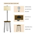 thumbnail image 3 of Lavish Home 59-inch Floor Lamp with Table, USB Port, and Hairpin Legs – Standing Light with Shelves, 3 of 8