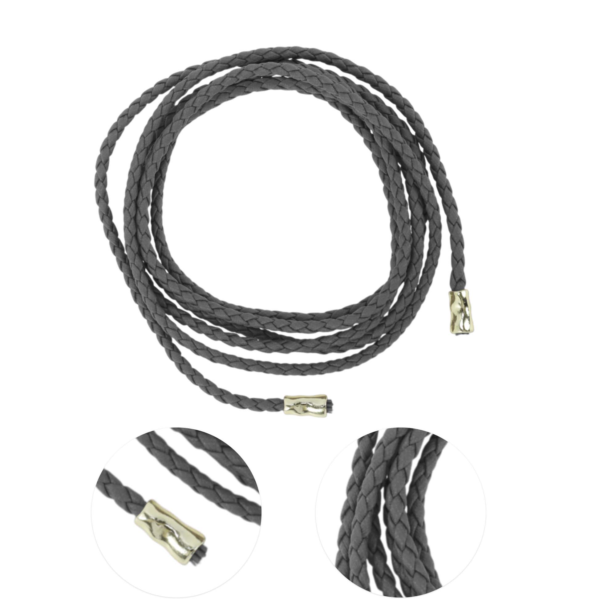 Unique Bargains Weaving Adjustable Waist Belt for Fashionable Gray