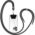 thumbnail image 1 of WWS-Phone Lanyard, Universal Cell Phone Lanyard with Adjustable Nylon Neck Strap, Phone Tether Safety Strap Compatible with Most Smartphones with Full Coverage Case (Black), 1 of 4