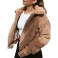 thumbnail image 3 of Sunisery Womens Thick Warm Teddy Bear Pocket Fleece Jacket Coat Zip Up Outwear Overcoat, 3 of 6