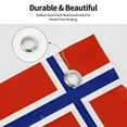 thumbnail image 4 of Norwegian Flag 4x6 Feet Flag Polyester Double Stitched With Grommets For Outdoor Indoor Decor, 4 of 7