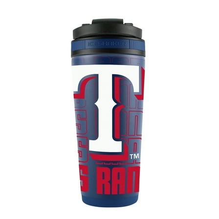 MLB Texas Rangers Team Waterfall 26oz 4D Stainless Steel Ice Shaker