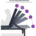 thumbnail image 6 of PURPLE LEAF Outdoor Chaise Lounge Set, Patio Wicker Poolside Chairs with Adjustable Backrest, Aluminum Sun Loungers for Garden, Backyard, Poolside ，Navy Blue, 6 of 6