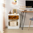 thumbnail image 2 of Giantex Set of 2 Nightstand, End Table w/Storage Drawer, Wooden Sofa Bed Side Table for Home & Office, White, 2 of 6
