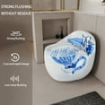thumbnail image 6 of One-Piece Toilet, Egg Shape Toilet with Soft Closing Seat, 1.28 GPF Single Flush Glossy White Standard Height Quiet Flush, Quick-Release Seat for Easy Cleaning, 6 of 16