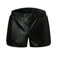 thumbnail image 2 of Munlar Mens Shorts,Men's spring and summer pure casual leather pants with short straps, 2 of 5