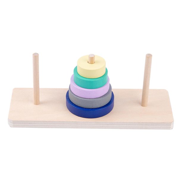 Juguetes de Torre íris anillos de apilamiento rompecabezas de construcción juguetes educativos de Color forma geométrica reconocimiento Verde Sunnimix Anillos de apilamiento
