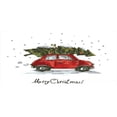 thumbnail image 4 of Christmas Piggy Bank, Retro Style Car Xmas Tree Vintage Family Style Illustration Snowy Winter Art, Ceramic Coin Bank Money Box for Cash Saving, 3.6" X 3.2", Green Vermilion, by Ambesonne, 4 of 4