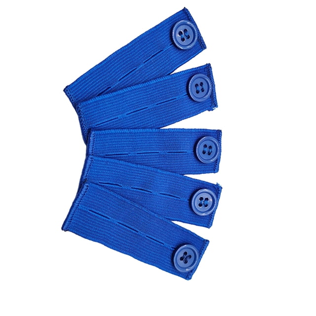 Inteprter Extensor de pantalones de maternidad con banda para el vientre ajustable con agujeros para botones azul profundo Tela de costura y artesanía azul Inteprter HA060142-01