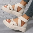 thumbnail image 7 of Women's Platform Thick-Soled Sandals Roman One-Strap Soft Fairy-Style Sandals for Women Summer Beach Shoes Fashion, 7 of 7