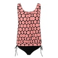 thumbnail image 4 of Hontri Tankinis Women's Two Piece Swimsuit with Breast Topper Plus Size Large Polka Dot Print High Waist Conservative Tankini-Tankini with Shorts, 4 of 5